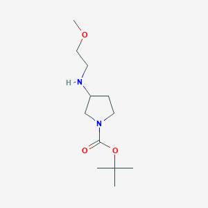 Chemical structure of tert-Butyl 3-((2-methoxyethyl)amino)pyrrolidine-1-carboxylate