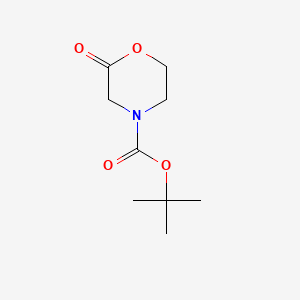 Chemical structure of tert-Butyl 2-oxomorpholine-4-carboxylate