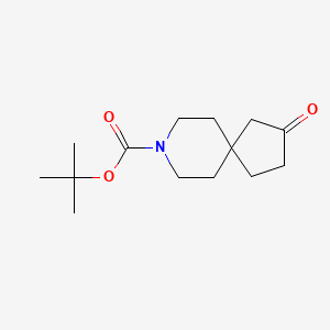 Chemical structure of tert-Butyl 2-oxo-8-azaspiro[4.5]decane-8-carboxylate