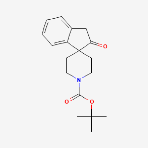 Chemical structure of tert-Butyl 2-oxo-2,3-dihydrospiro[indene-1,4'-piperidine]-1'-carboxylate