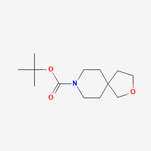 Chemical structure of tert-Butyl 2-oxa-8-azaspiro[4.5]decane-8-carboxylate
