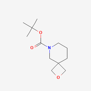 Chemical structure of tert-Butyl 2-oxa-6-azaspiro[3.5]nonane-6-carboxylate