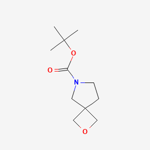Chemical structure of 6-Boc-2-oxa-6-azaspiro[3.4]octane