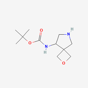 Chemical structure of TERT-BUTYL 2-OXA-6-AZASPIRO[3.4]OCTAN-8-YLCARBAMATE