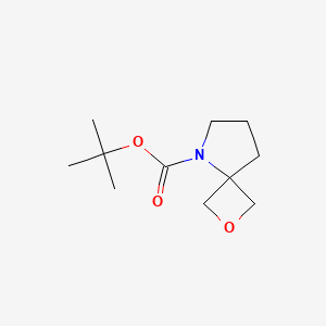 Chemical structure of tert-Butyl 2-oxa-5-azaspiro[3.4]octane-5-carboxylate