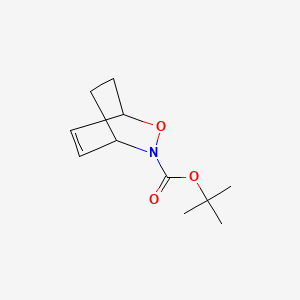 Chemical structure of Tert-Butyl 2-Oxa-3-Azabicyclo[2.2.2]Oct-5-Ene-3-Carboxylate