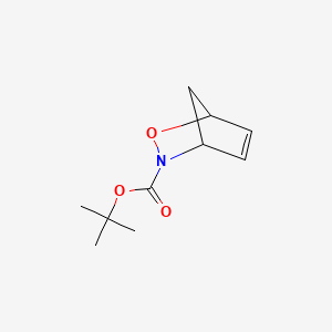 Chemical structure of tert-Butyl 2-oxa-3-azabicyclo[2.2.1]hept-5-ene-3-carboxylate