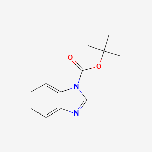 Chemical structure of tert-butyl2-methyl-1H-benzo[d]imidazole-1-carboxylate