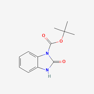 Chemical structure of tert-Butyl 2-hydroxy-1H-benzo[d]imidazole-1-carboxylate