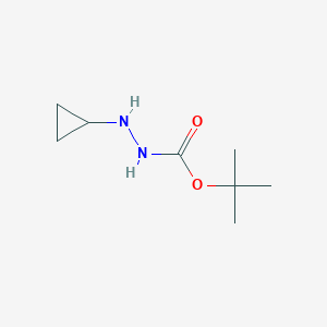 Chemical structure of tert-Butyl 2-cyclopropylhydrazinecarboxylate