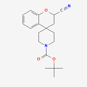 Chemical structure of tert-Butyl 2-cyanospiro[chroman-4,4'-piperidine]-1'-carboxylate