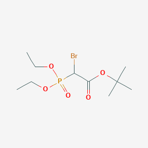 Chemical structure of Tert-Butyl 2-Bromo-2-(Diethoxyphosphoryl)Acetate