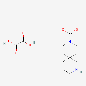 Chemical structure of Tert-Butyl2,9-Diazaspiro[5.5]Undecane-9-Carboxylate Oxalate