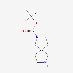 Chemical structure of tert-Butyl 2,7-diazaspiro[4.4]nonane-2-carboxylate