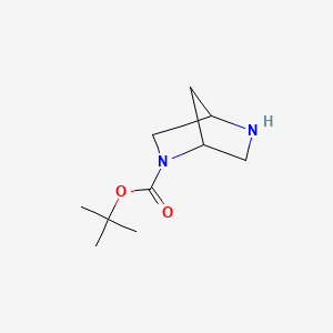 Chemical structure of tert-Butyl 2,5-diazabicyclo[2.2.1]heptane-2-carboxylate