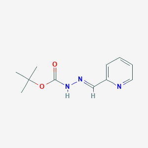 Chemical structure of tert-Butyl 2-(pyridin-2-ylmethylene)hydrazinecarboxylate