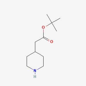 Chemical structure of tert-Butyl 2-(piperidin-4-yl)acetate