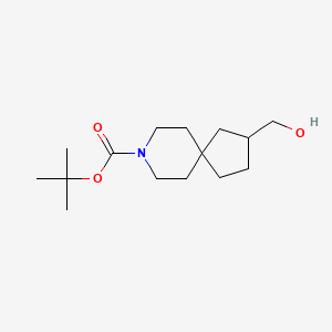 Chemical structure of tert-Butyl 2-(hydroxymethyl)-8-azaspiro[4.5]decane-8-carboxylate