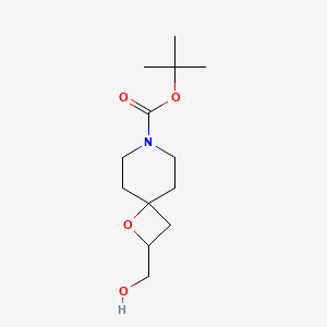 Chemical structure of tert-Butyl 2-(hydroxymethyl)-1-oxa-7-azaspiro[3.5]nonane-7-carboxylate
