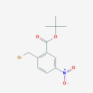 Chemical structure of tert-Butyl 2-(bromomethyl)-5-nitrobenzoate