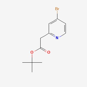 Chemical structure of tert-Butyl 2-(4-bromopyridin-2-yl)acetate