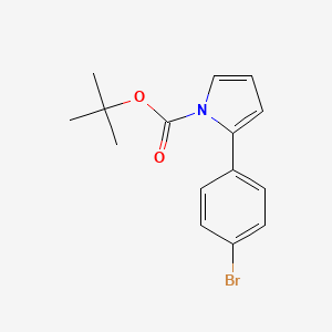 Chemical structure of tert-Butyl 2-(4-bromophenyl)-1H-pyrrole-1-carboxylate