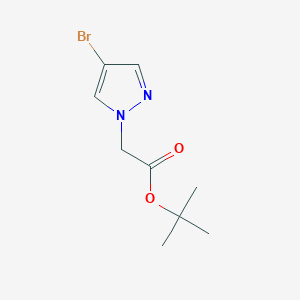 Chemical structure of tert-Butyl 2-(4-bromo-1H-pyrazol-1-yl)acetate