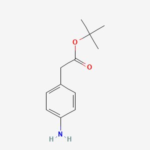 Chemical structure of tert-Butyl 2-(4-aminophenyl)acetate