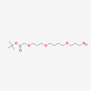 Chemical structure of tert-butyl 2-(3-(4-(3-hydroxypropoxy)butoxy)propoxy)acetate