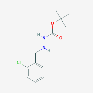 Chemical structure of Tert-Butyl 2-(2-Chlorobenzyl)Hydrazinecarboxylate