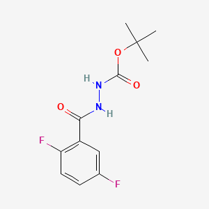 Chemical structure of tert-Butyl 2-(2,5-difluorobenzoyl)hydrazinecarboxylate