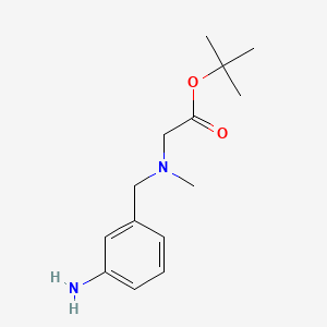 Chemical structure of tert-Butyl 2-((3-aminobenzyl)(methyl)amino)acetate