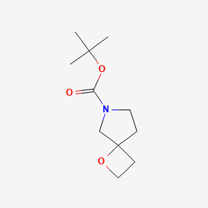 Chemical structure of tert-Butyl 1-oxa-6-azaspiro[3.4]octane-6-carboxylate
