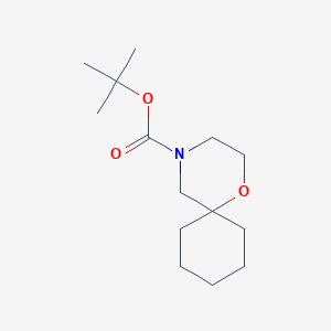 Chemical structure of tert-Butyl 1-oxa-4-azaspiro[5.5]undecane-4-carboxylate
