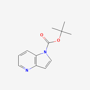 Chemical structure of tert-Butyl 1H-pyrrolo[3,2-b]pyridine-1-carboxylate