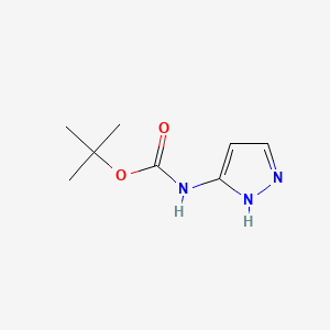 Chemical structure of tert-Butyl 1H-pyrazol-3-ylcarbamate