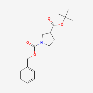 Chemical structure of tert-Butyl 1-Cbz-pyrrolidine-3-carboxylate
