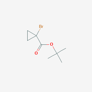 Chemical structure of tert-Butyl 1-bromocyclopropanecarboxylate