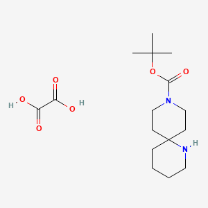 Chemical structure of Tert-Butyl1,9-Diazaspiro[5.5]Undecane-9-Carboxylate Oxalate
