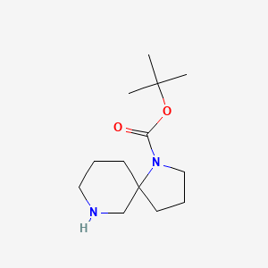 Chemical structure of tert-Butyl 1,7-diazaspiro[4.5]decane-1-carboxylate