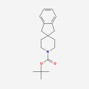 Chemical structure of tert-Butyl 1,3-dihydrospiro[indene-2,4'-piperidine]-1'-carboxylate