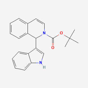 Chemical structure of tert-Butyl 1-(1H-indol-3-yl)isoquinoline-2(1H)-carboxylate