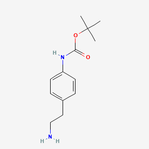 Chemical structure of tert-Butyl [4-(2-amino-ethyl)-phenyl]carbamate