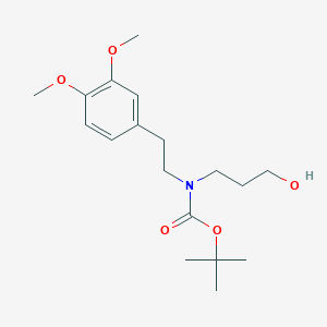 Chemical structure of tert-Butyl [3-hydroxypropyl][2-(3,4-dimethoxyphenyl)ethyl]carbamate