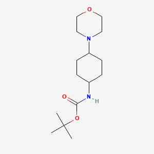 Chemical structure of tert-Butyl (trans-4-morpholinocyclohexyl)carbamate