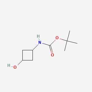 Chemical structure of tert-Butyl (3-hydroxycyclobutyl)carbamate