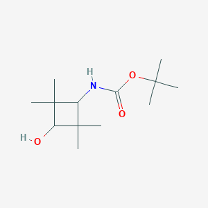 Chemical structure of tert-Butyl (trans-3-hydroxy-2,2,4,4-tetramethylcyclobutyl)carbamate