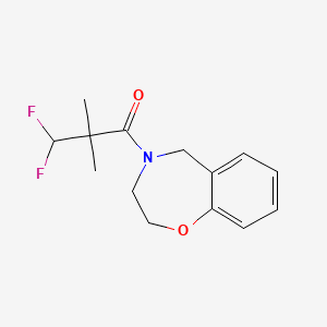 Chemical structure of tert-butyl (trans-2-(2,5-difluorophenyl)cyclopropyl)carbamate