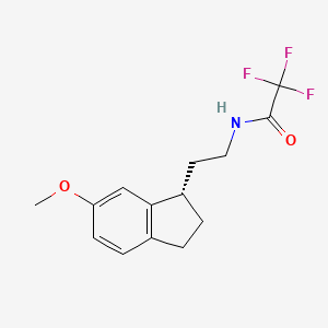Chemical structure of tert-butyl (trans-2-(2,4,5-trifluorophenyl)cyclopropyl)carbamate