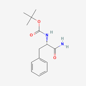 Chemical structure of Boc-L-phenylalaninamide
